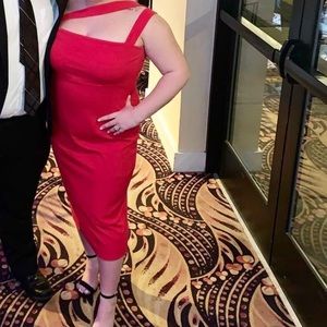 Missguided  midi Red dress worn once